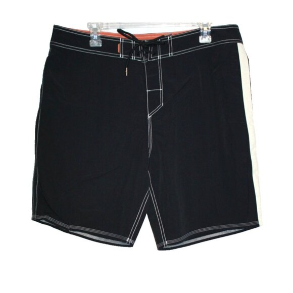 Quicksilver Waterman Collection Men's Size 36 Throwback Boardshort Black 8" NEW - Picture 1 of 2